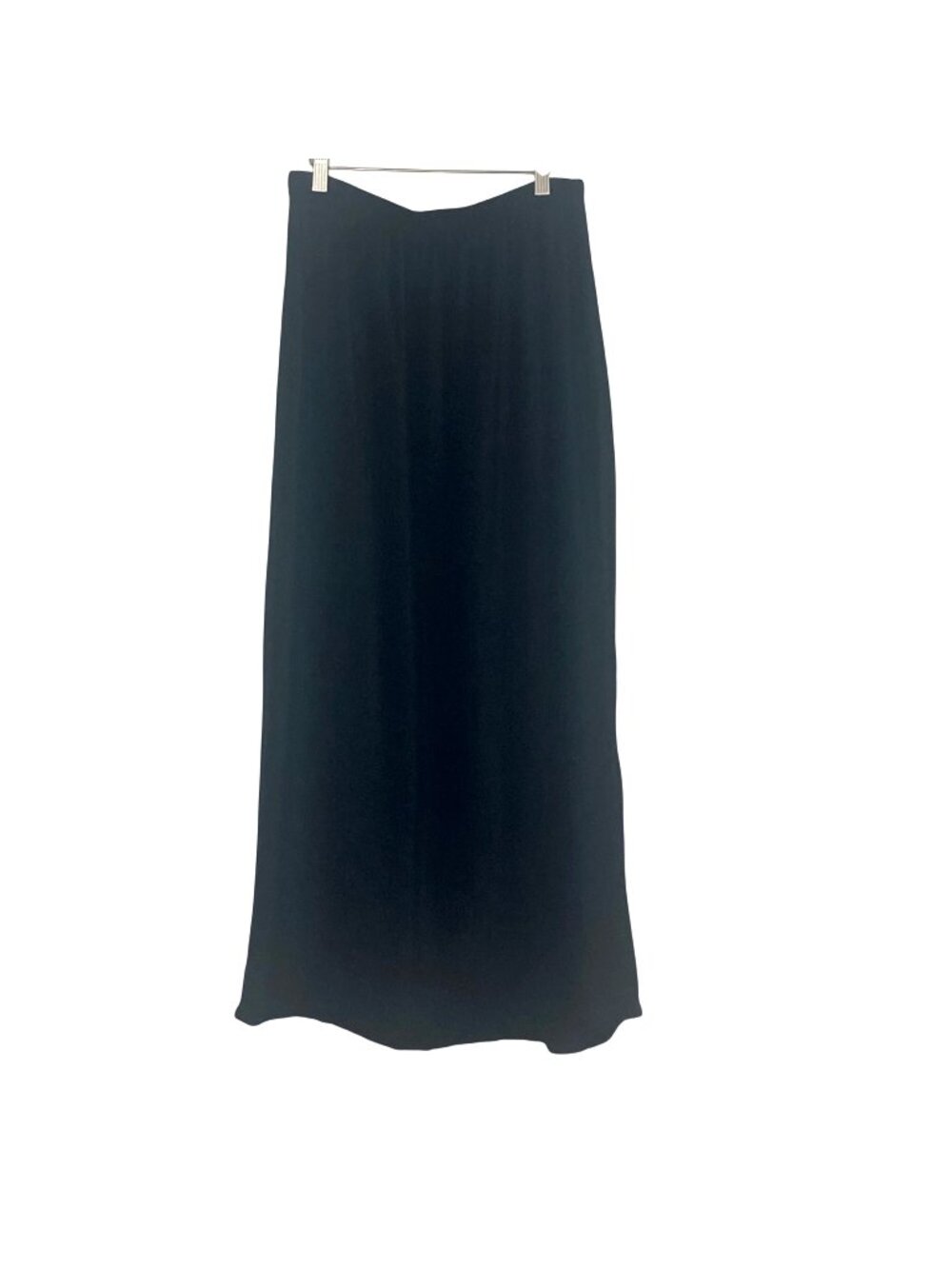 Vintage Willow Black Maxi Skirt XL Ribbed Velvet Elastic Waist Lagenlook Modest